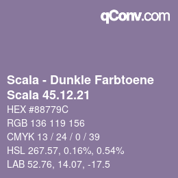 Farbcode: Scala - Dunkle Farbtoene - Scala 45.12.21 | qconv.com