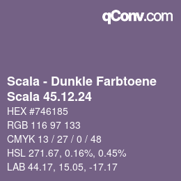 Farbcode: Scala - Dunkle Farbtoene - Scala 45.12.24 | qconv.com