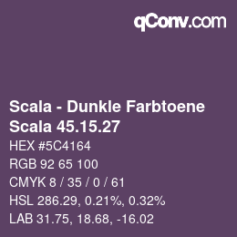 カラーコード: Scala - Dunkle Farbtoene - Scala 45.15.27 | qconv.com