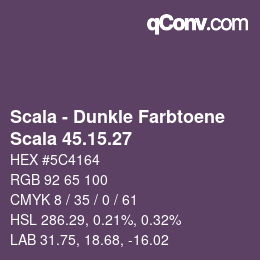 Color code: Scala - Dunkle Farbtoene - Scala 45.15.27 | qconv.com