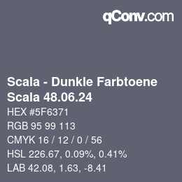 颜色代码: Scala - Dunkle Farbtoene - Scala 48.06.24 | qconv.com