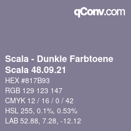 Color code: Scala - Dunkle Farbtoene - Scala 48.09.21 | qconv.com