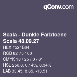Code couleur: Scala - Dunkle Farbtoene - Scala 48.09.27 | qconv.com