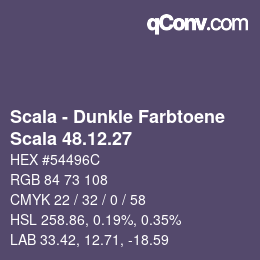 カラーコード: Scala - Dunkle Farbtoene - Scala 48.12.27 | qconv.com