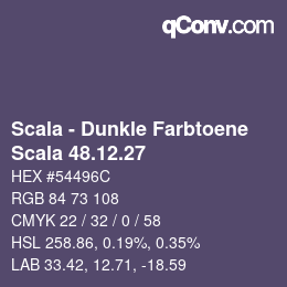 Color code: Scala - Dunkle Farbtoene - Scala 48.12.27 | qconv.com