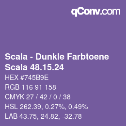 Código de color: Scala - Dunkle Farbtoene - Scala 48.15.24 | qconv.com