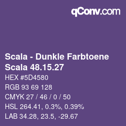 カラーコード: Scala - Dunkle Farbtoene - Scala 48.15.27 | qconv.com