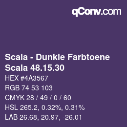 Color code: Scala - Dunkle Farbtoene - Scala 48.15.30 | qconv.com