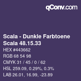 Code couleur: Scala - Dunkle Farbtoene - Scala 48.15.33 | qconv.com