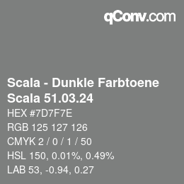 颜色代码: Scala - Dunkle Farbtoene - Scala 51.03.24 | qconv.com