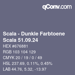 カラーコード: Scala - Dunkle Farbtoene - Scala 51.09.24 | qconv.com