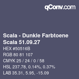 カラーコード: Scala - Dunkle Farbtoene - Scala 51.09.27 | qconv.com