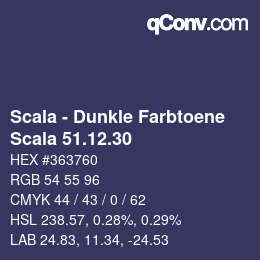 Code couleur: Scala - Dunkle Farbtoene - Scala 51.12.30 | qconv.com