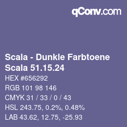 カラーコード: Scala - Dunkle Farbtoene - Scala 51.15.24 | qconv.com