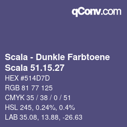 カラーコード: Scala - Dunkle Farbtoene - Scala 51.15.27 | qconv.com