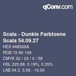 カラーコード: Scala - Dunkle Farbtoene - Scala 54.09.27 | qconv.com