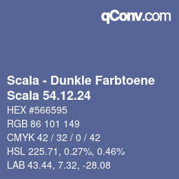 カラーコード: Scala - Dunkle Farbtoene - Scala 54.12.24 | qconv.com