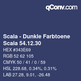 カラーコード: Scala - Dunkle Farbtoene - Scala 54.12.30 | qconv.com