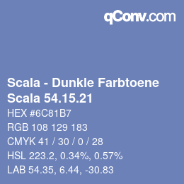 Farbcode: Scala - Dunkle Farbtoene - Scala 54.15.21 | qconv.com