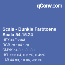 カラーコード: Scala - Dunkle Farbtoene - Scala 54.15.24 | qconv.com