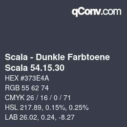 Código de color: Scala - Dunkle Farbtoene - Scala 54.15.30 | qconv.com
