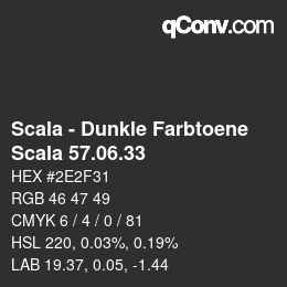 カラーコード: Scala - Dunkle Farbtoene - Scala 57.06.33 | qconv.com