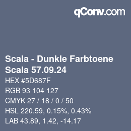 Código de color: Scala - Dunkle Farbtoene - Scala 57.09.24 | qconv.com