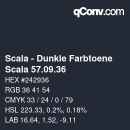 Código de color: Scala - Dunkle Farbtoene - Scala 57.09.36 | qconv.com