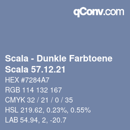 カラーコード: Scala - Dunkle Farbtoene - Scala 57.12.21 | qconv.com