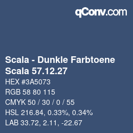 カラーコード: Scala - Dunkle Farbtoene - Scala 57.12.27 | qconv.com