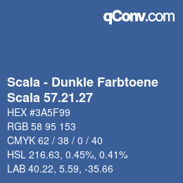 颜色代码: Scala - Dunkle Farbtoene - Scala 57.21.27 | qconv.com