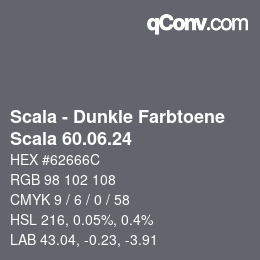 Color code: Scala - Dunkle Farbtoene - Scala 60.06.24 | qconv.com