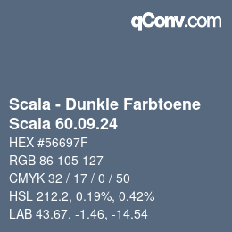颜色代码: Scala - Dunkle Farbtoene - Scala 60.09.24 | qconv.com