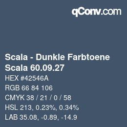 颜色代码: Scala - Dunkle Farbtoene - Scala 60.09.27 | qconv.com