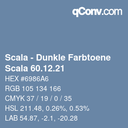 カラーコード: Scala - Dunkle Farbtoene - Scala 60.12.21 | qconv.com