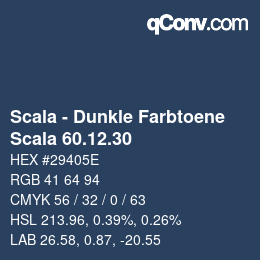 カラーコード: Scala - Dunkle Farbtoene - Scala 60.12.30 | qconv.com