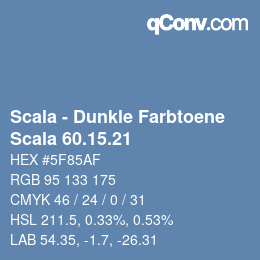 颜色代码: Scala - Dunkle Farbtoene - Scala 60.15.21 | qconv.com