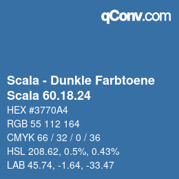 颜色代码: Scala - Dunkle Farbtoene - Scala 60.18.24 | qconv.com