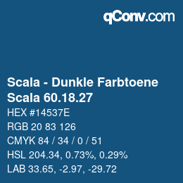 颜色代码: Scala - Dunkle Farbtoene - Scala 60.18.27 | qconv.com