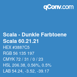 颜色代码: Scala - Dunkle Farbtoene - Scala 60.21.21 | qconv.com