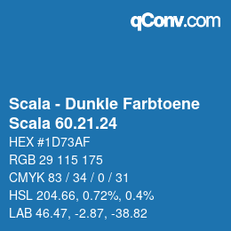 カラーコード: Scala - Dunkle Farbtoene - Scala 60.21.24 | qconv.com