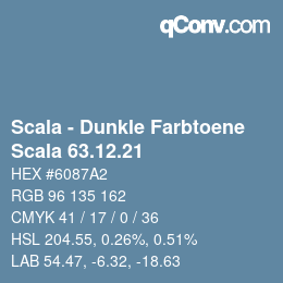 カラーコード: Scala - Dunkle Farbtoene - Scala 63.12.21 | qconv.com