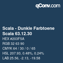 カラーコード: Scala - Dunkle Farbtoene - Scala 63.12.30 | qconv.com