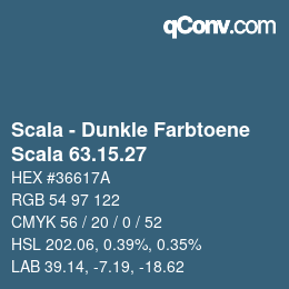 Código de color: Scala - Dunkle Farbtoene - Scala 63.15.27 | qconv.com