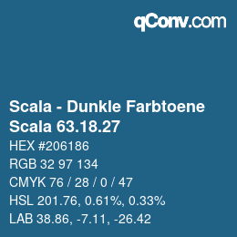 Código de color: Scala - Dunkle Farbtoene - Scala 63.18.27 | qconv.com