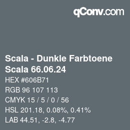 颜色代码: Scala - Dunkle Farbtoene - Scala 66.06.24 | qconv.com