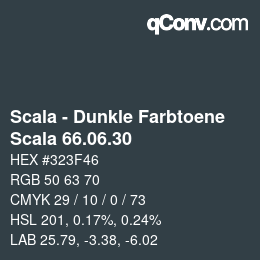 カラーコード: Scala - Dunkle Farbtoene - Scala 66.06.30 | qconv.com