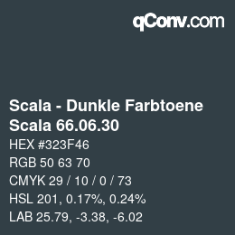 Color code: Scala - Dunkle Farbtoene - Scala 66.06.30 | qconv.com