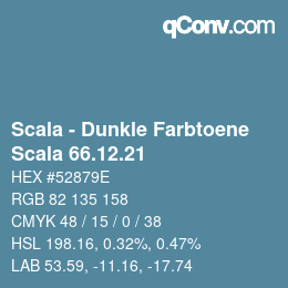 颜色代码: Scala - Dunkle Farbtoene - Scala 66.12.21 | qconv.com