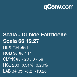 颜色代码: Scala - Dunkle Farbtoene - Scala 66.12.27 | qconv.com